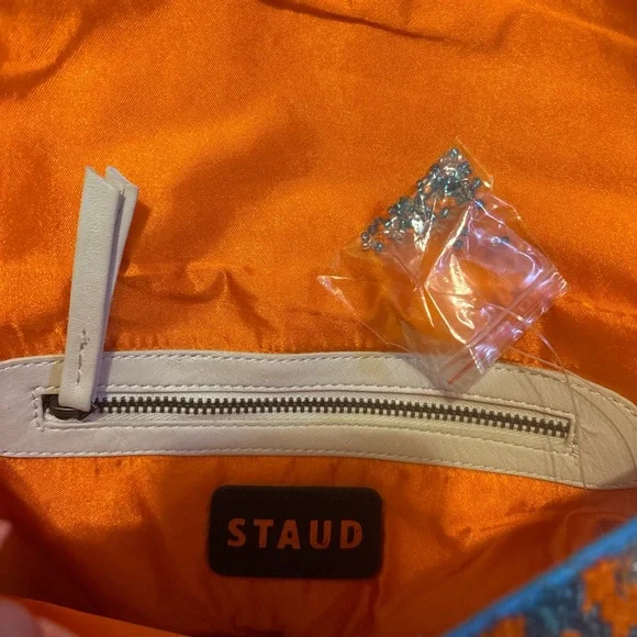 STAUD Vibrant Orange and Blue Shoulder Bag - Picture 6 of 7